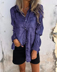 Linda - Suede look blouse