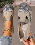 Arixa - Ademend Comfortabele Schoenen met Geborduurde Bloem