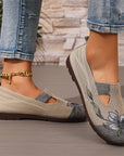 Arixa - Ademend Comfortabele Schoenen met Geborduurde Bloem