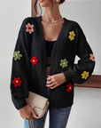 Risette - Gebreid gebloemd vest