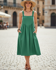 Rhyzelia - Dames Zomer Jumpsuit Zonder Mouwen met Brede Benen
