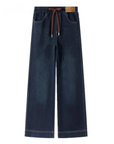 Lunarae - Wijde Katoenen Broek met Elastische Taille voor Casual Gebruik