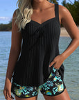 Laluna® Gestreepte Tankini met Bijpassende Tweedelige Strandshort – Stijlvol aan het Strand