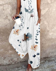 Indira - Mouwloze jumpsuit met prachtige print