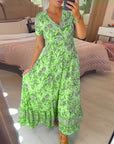 Denise - Maxi Bloemenjurk met V-Hals