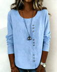 Quillane - T-shirt met Ronde Hals en Lange Mouwen