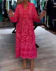 Inga - Luchtige Gekleurde Maxi Dress