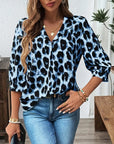 Astoria - Blouse met Halve Mouwen in Luipaardprint Groot