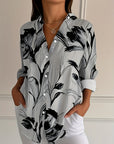Selavynne - Bloemenprint Blouse met Lange Mouwen
