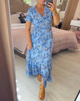 Denise - Maxi Bloemenjurk met V-Hals