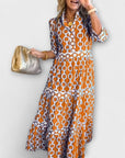 Corinna - midi-jurk met kettingmotief