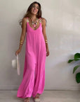 Iriana - Prachtige comfortabele jumpsuit met gouden gespen