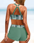 Janette - Elegante hooggetailleerde geribbelde bikini