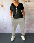 Tavira - Comfortabele casual broek met zak en effen kleur