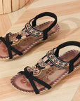 Hovira - Comfortabele Boheemse Platte Sandalen in Ibiza Chic Stijl