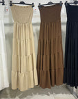 Brisaya - Elegante Strapless Maxi Dress