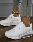 Brelina - Dames sneakers met plateauzool en veters van synthetisch leer voor dagelijks comfort