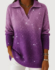 Eliravelle – Glanzende Trui met Elegante en Casual Stijl