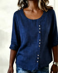 Quillane - T-shirt met Ronde Hals en Lange Mouwen