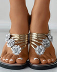 Olivia - Diamanten bloemen sandalen