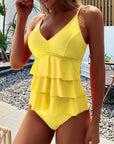 Lia - Elegant badpak met verfijnde franjes