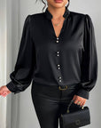 Thaliravelle - Elegante Blouse met Puffmouwen en V-hals