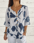 Evorra - Elegante Bloemenprint Top
