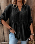Hylora - Elegante Blouse met V-hals en Knopen