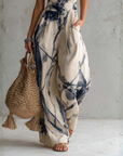 Gavelynn - Dames jumpsuit met halternek en wijde benen