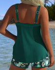 Laluna® Gestreepte Tankini met Bijpassende Tweedelige Strandshort – Stijlvol aan het Strand
