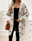 Rochelle - Gebreide Cardigan met Hartmotief