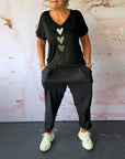Tavira - Comfortabele casual broek met zak en effen kleur