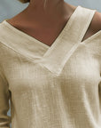 Melyra - Elegante Top met Asymmetrische V-Hals