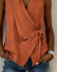 Sylethra - Dames asymmetrische mouwloze top met wikkellook voor de zomer