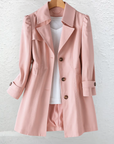 Gavryxa - Vrouwelijke vintage trenchcoat met getailleerde snit voor het midden van het seizoen