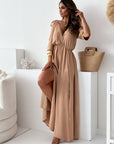 Havessira - Elegante Maxi Jurk met Off-Shoulder en V-Hals