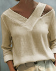 Melyra - Elegante Top met Asymmetrische V-Hals
