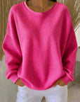 Rhosavienne – Textured Sweater met Zachte Comfort