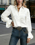 Draline - Elegante Bloemenblouse met Lange Mouwen