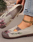 Arixa - Ademend Comfortabele Schoenen met Geborduurde Bloem