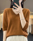 Jasmine - Short Sleeve Knitted Sweaters