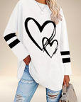 Faloria - Oversized Sweatshirt voor Dames met Hartprint