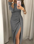 Jane - Off-shoulder glitterjurk