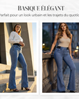 Rovindra - Hoge Taille Flared Jeans Dames