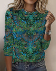 Belthira - T-Shirt Vintage Gedrukt Elegant Dames