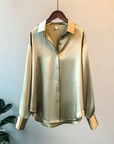 Leyla - Stijlvolle Santijnen Blouse