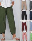 Belythia - Vintage asymmetrische hoge taille damesbroek met zakken