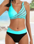 Mona – Stijlvol bedrukt bikini in zachte warme tinten