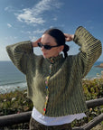 Brisalora - Gebreide Cardigan met Multikleurige Knopen