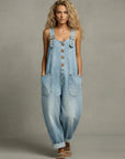 Moxelle - Dames Denim Salopette Groot met Zakken en Bandjes